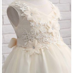 🔥HP🔥Flower girl lace dress-wedding/easter white